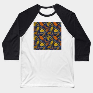 Bright Native Australian Floral Pattern Baseball T-Shirt